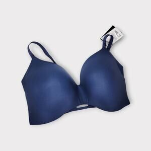 NEW Knix WingWoman Contour Wireless Bra Indigo Blue Women's Size 40D / Size 8